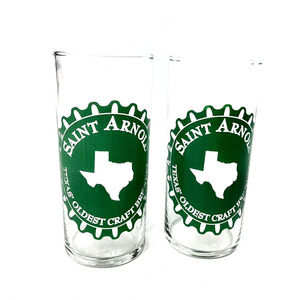 Saint Arnolds Pair of Craft Beer Tasting Glasses from Oldest Texas Craft Brewery